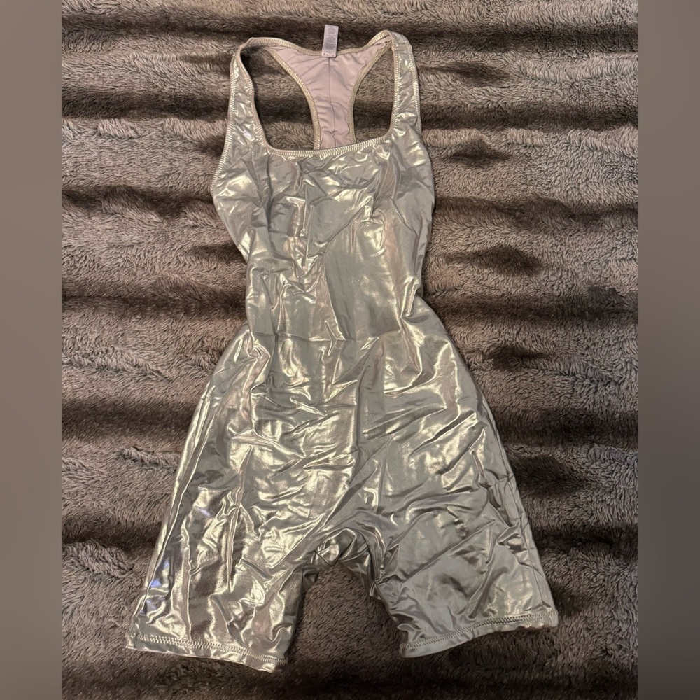 Skims Metallic body suit